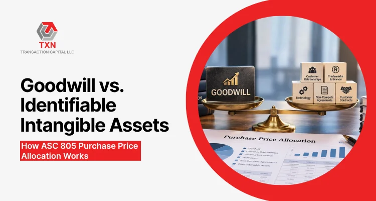 Goodwill vs. Identifiable Intangible Assets: How ASC 805 Purchase Price Allocation Works
